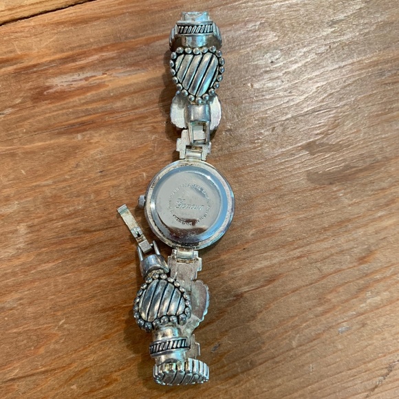 Geneva Sterling Silver Plated Heart Watch - Picture 6 of 6